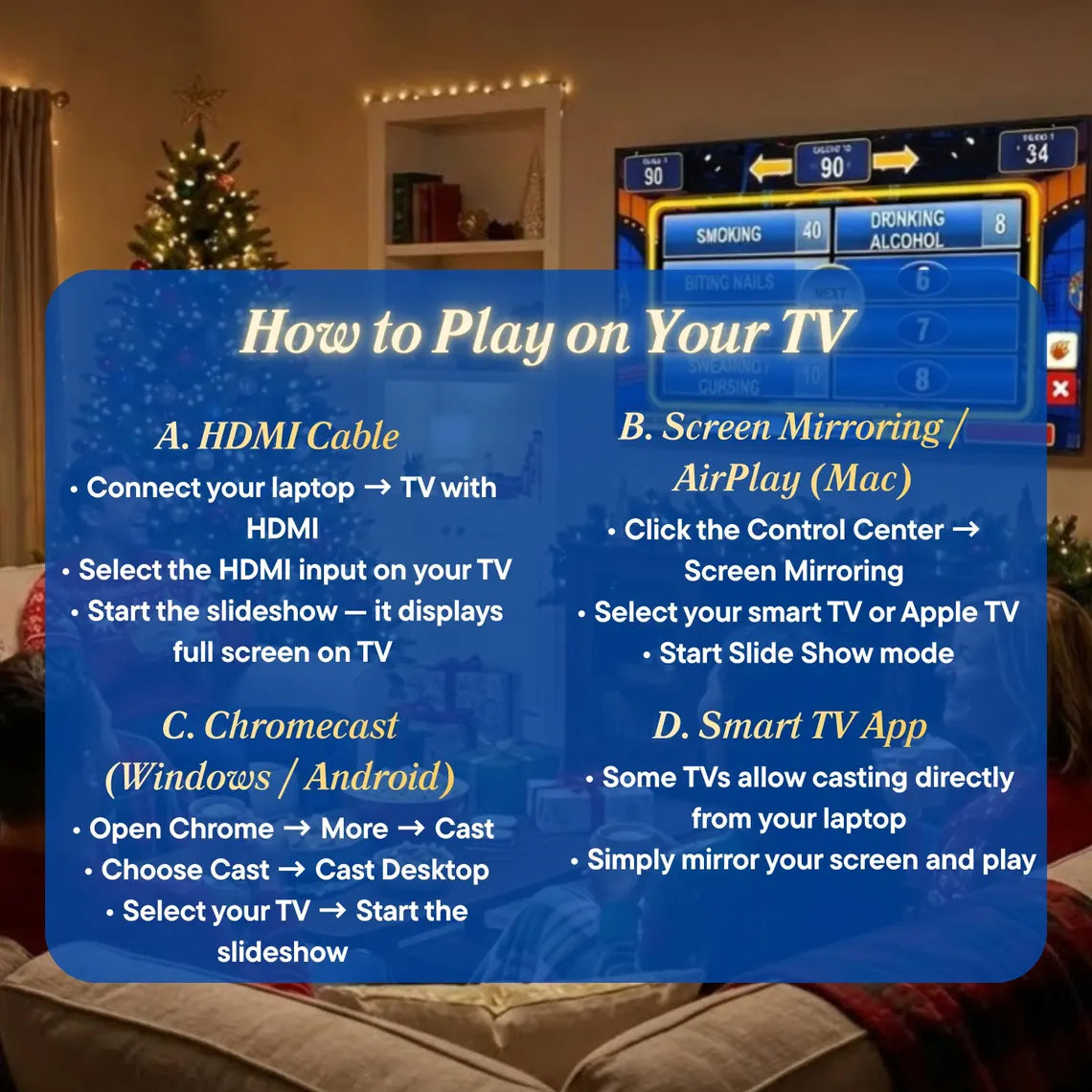 Friendly Feud Family Game Night, Editable Powerpoint Game Show with Auto Score, Party Games for Adults & Families