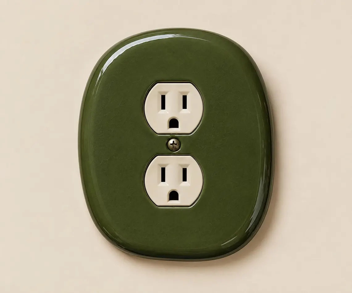 Ceramic Outlet Cover & Light Switch Plate, Organic Wall Plate, Handmade Toggle Switch Cover, Colorful Ceramic Electrical Cover