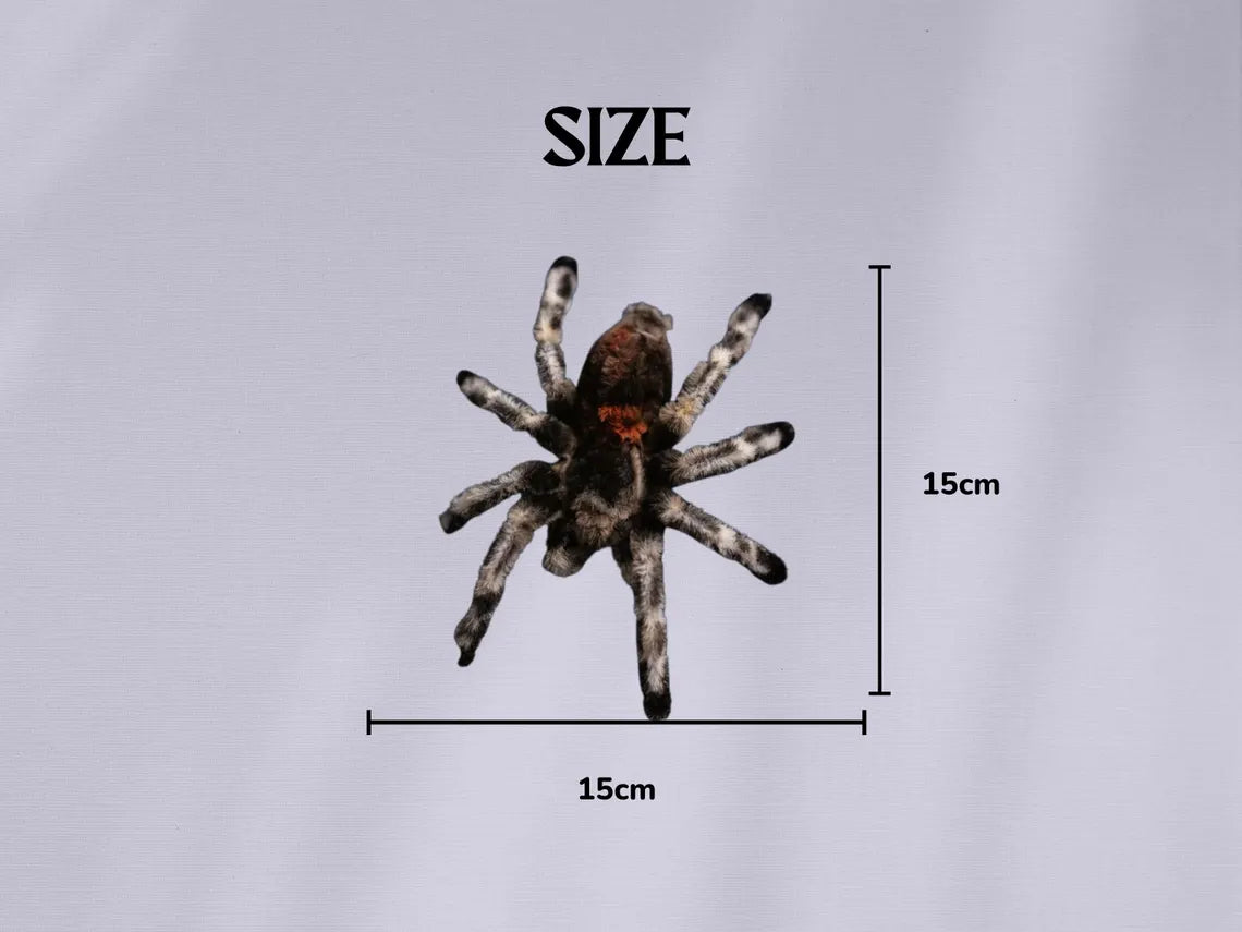 Handmade Mexican Redknee Tarantula Hair Clip, Fuzzy Banded Legs, Gothic Halloween Accessory